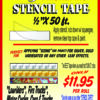 Mr. J's Xcaliber Stencil Tape 1/2"