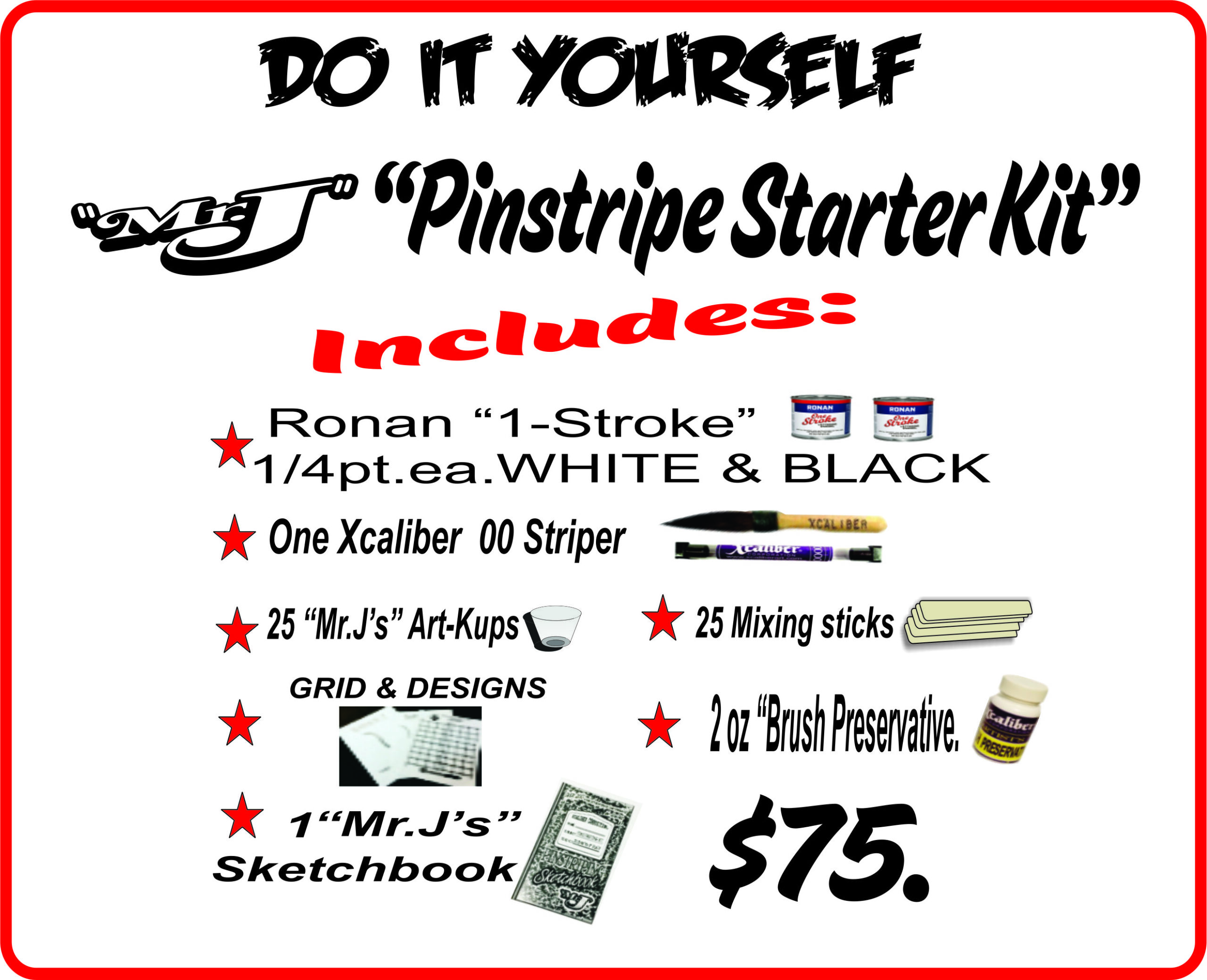 Mr. J's Xcaliber Pinstripe Starter Kit