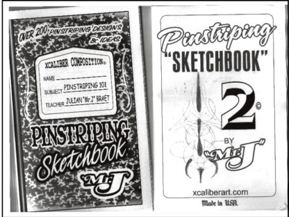 Mr. J's Xcaliber Pinstriping Sketchbook Bundle Vol 1 & 2